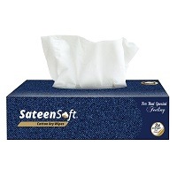 Sateen Soft Cotton Dry Wipes Tissue Blue
